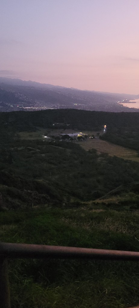 Watching the sunrise at Diamond Head