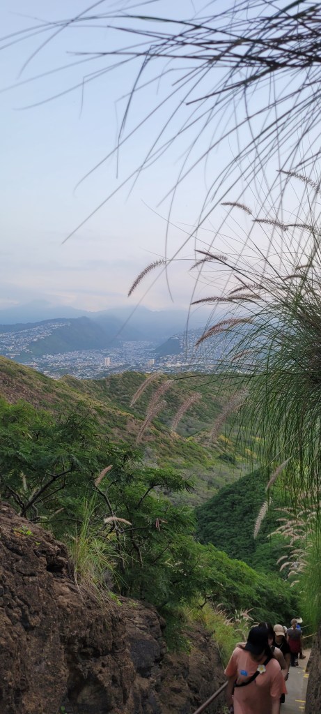Overlooking Honolulu from the top of Diamond Head