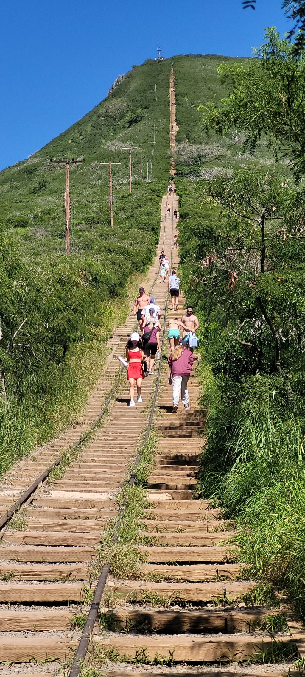 The Koko Crater trail in O'ahu, HI